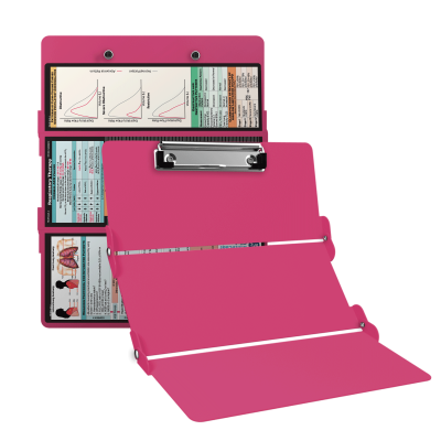 WhiteCoat Clipboard® Trifold - Pink Respiratory Therapy Edition